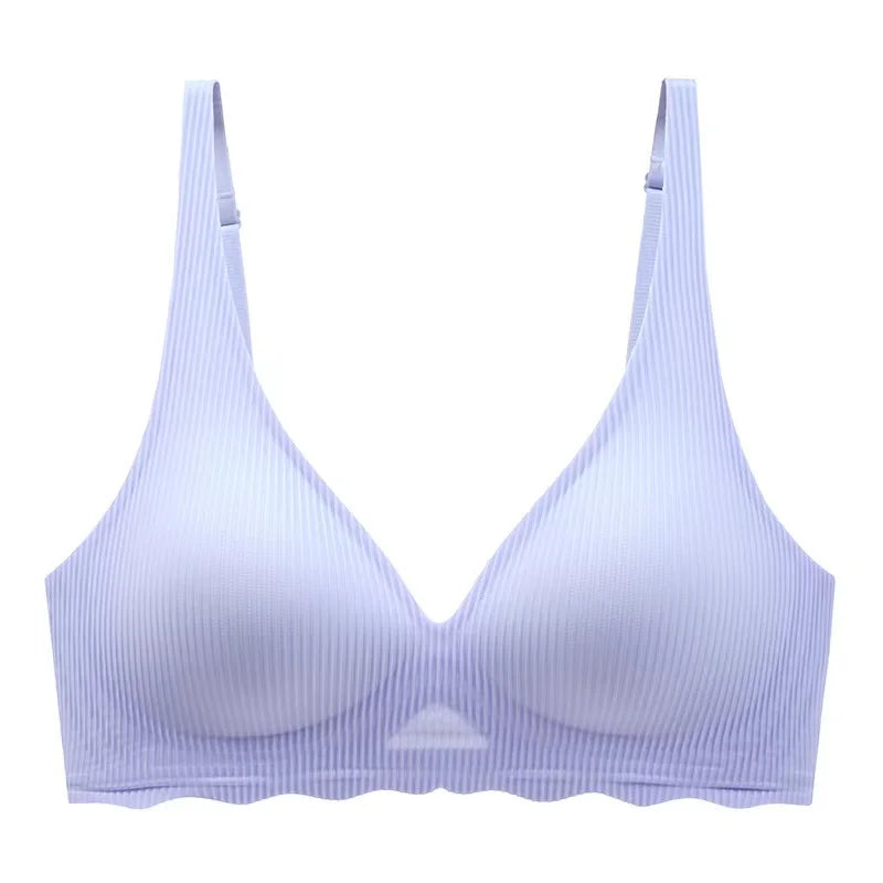Women's bra – Seamless – Light support – Breathable fabric – Ribbed