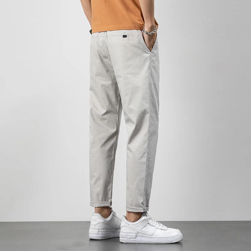 Men's pants – Relaxed fit – Breathable fabric – Ankle length – Casual style