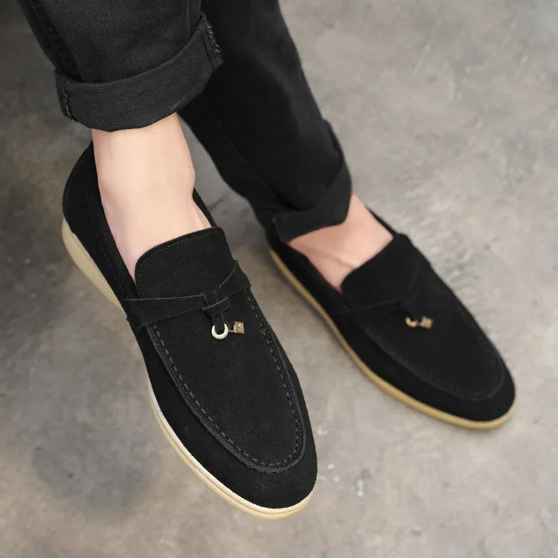 Mocassins homme – Design à enfiler – Semelle en caoutchouc – Style épuré élégant