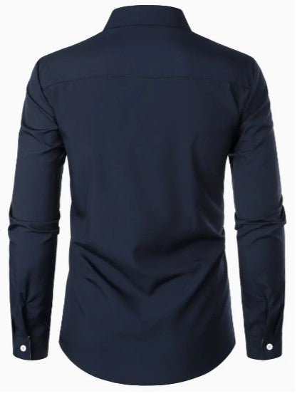 Men's shirt – Slim fit – Breathable fabric – Elegant contrasting details