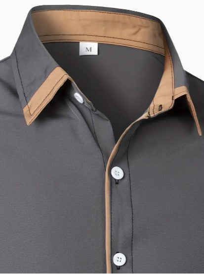 Men's shirt – Slim fit – Breathable fabric – Elegant contrasting details