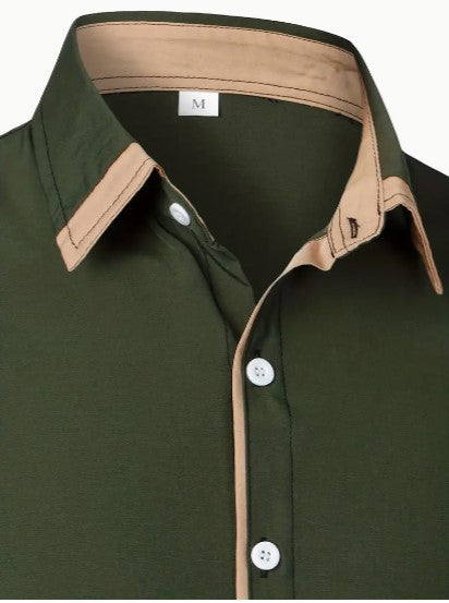 Men's shirt – Slim fit – Breathable fabric – Elegant contrasting details