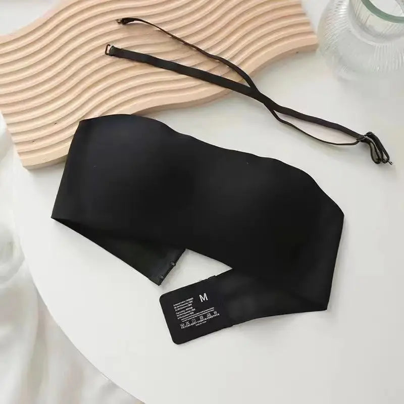 Women's bandeau bra – Wire-free – Invisible support – Stretch fabric