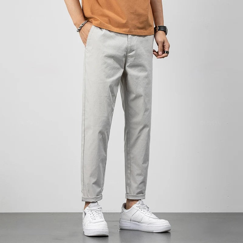 Men's pants – Relaxed fit – Breathable fabric – Ankle length – Casual style