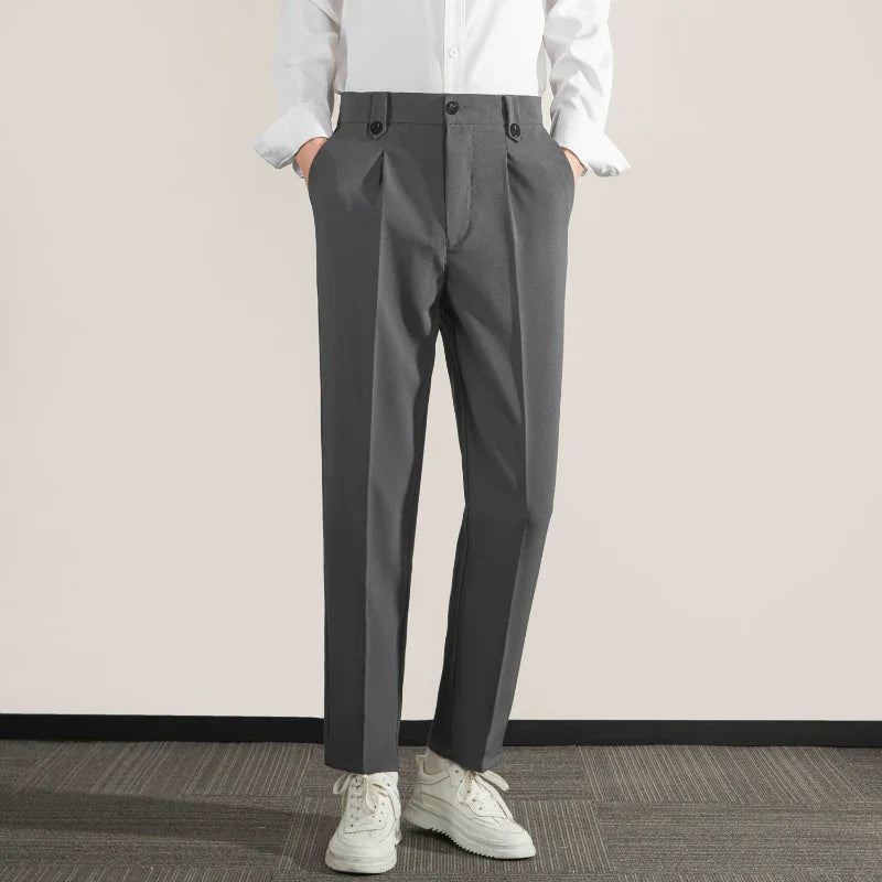 Men's pants – Classic fit – Straight legs – Elegant breathable fabric