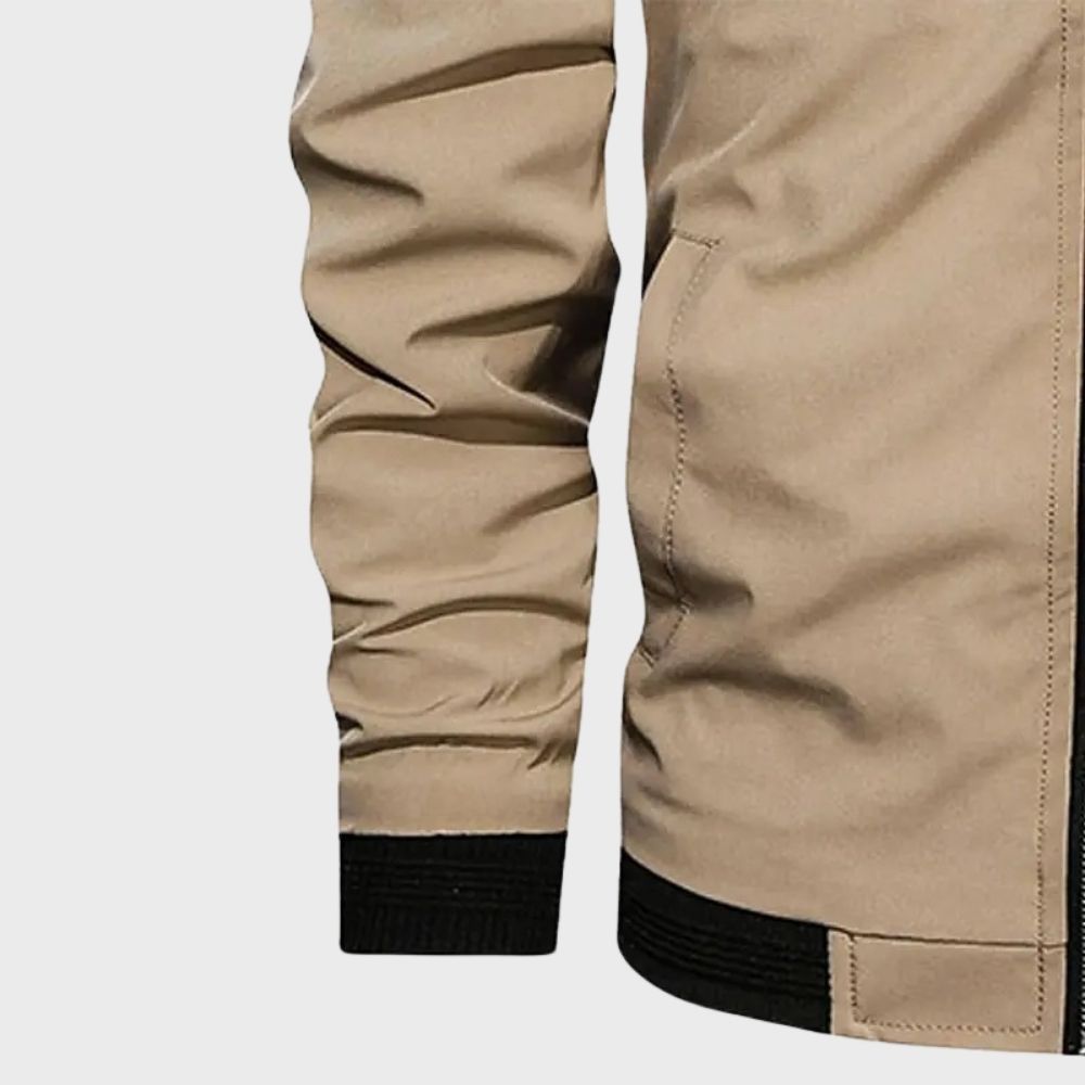 Roberto Slim Fit Bomber Jacket | Casual Zip Front Jacket