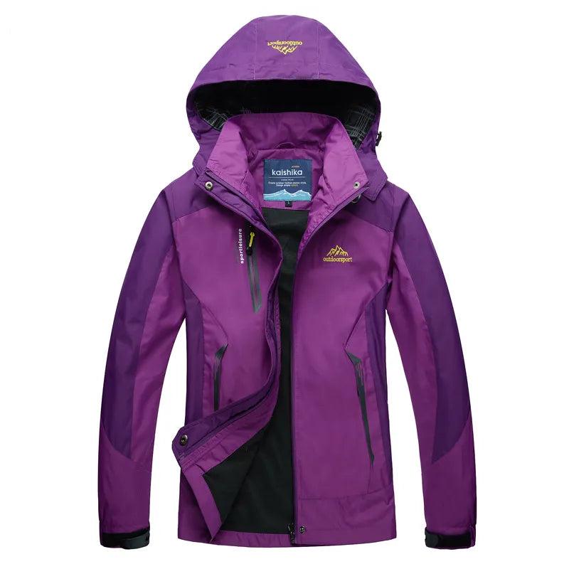 Veste imperméable femme – Coupe décontractée – Capuche ajustable – Poches zippées