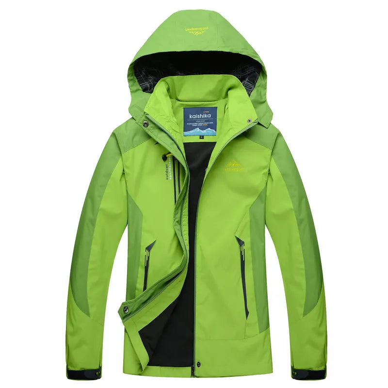 Veste imperméable femme – Coupe décontractée – Capuche ajustable – Poches zippées