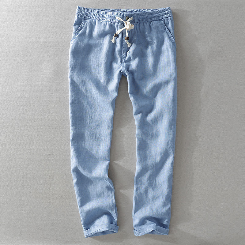 Men's pants – Relaxed fit – Breathable fabric – Elastic waistband with drawstring