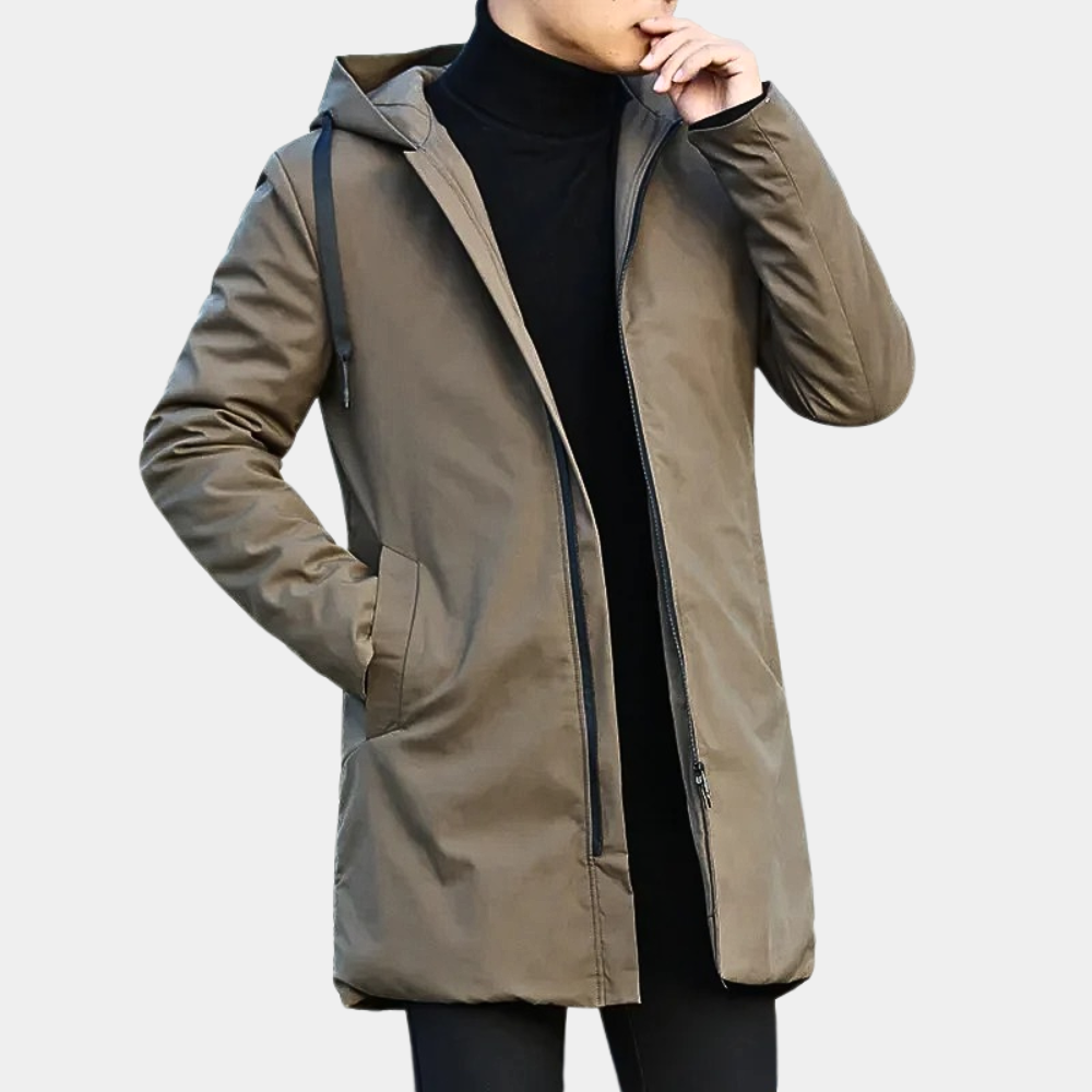 Giovanni Hooded Jacket | Straight Fit Zip Front Jacket