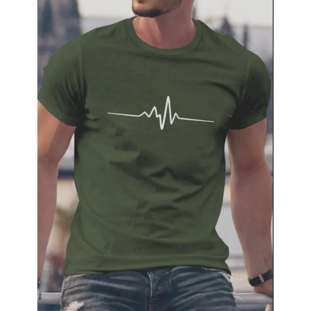 Men's T-shirt – Slim fit – Soft knit – Crew neck – Short sleeves – Graphic print