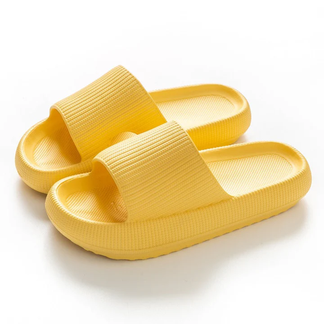 Women's slippers – Open toe – Quilted sole – Non-slip mule style