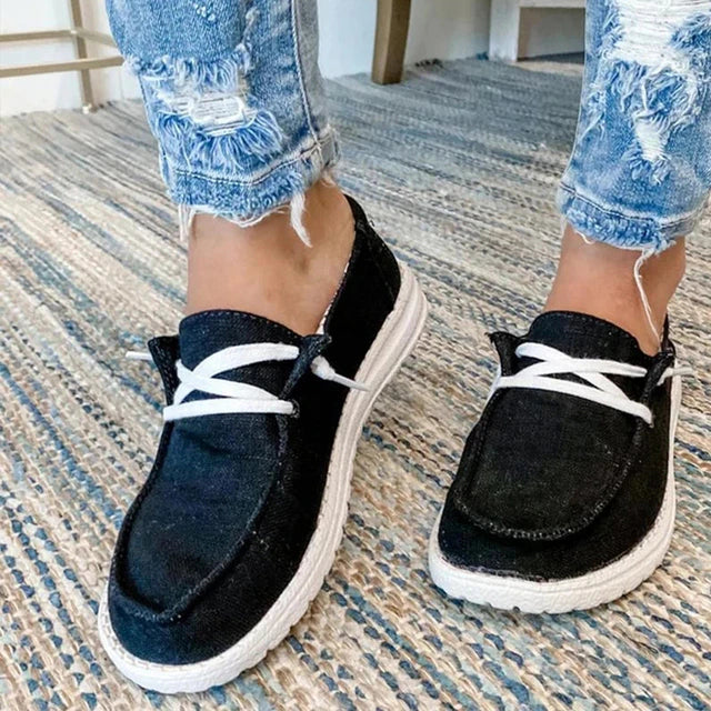 Women's shoes – Lace-up – Breathable fabric – Thick comfortable sole