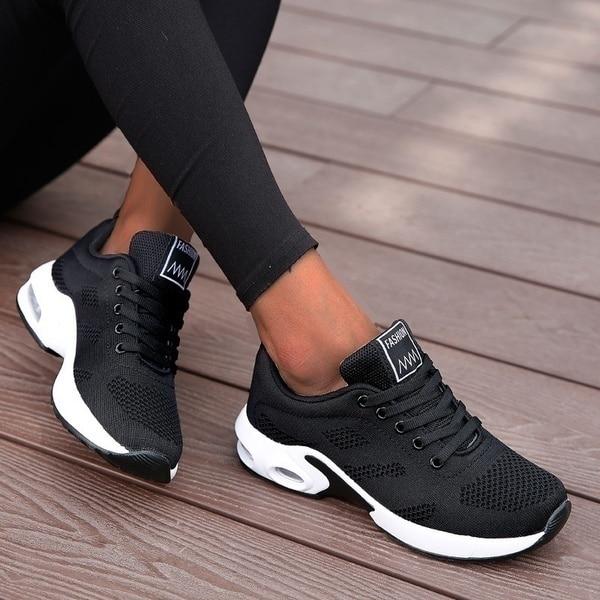 Chaussures de sport femme – Maille respirante – Semelle amortissante – Ajustement ergonomique