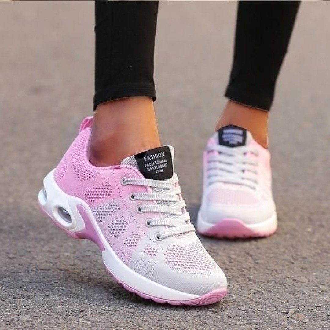 Chaussures de sport femme – Maille respirante – Semelle amortissante – Ajustement ergonomique