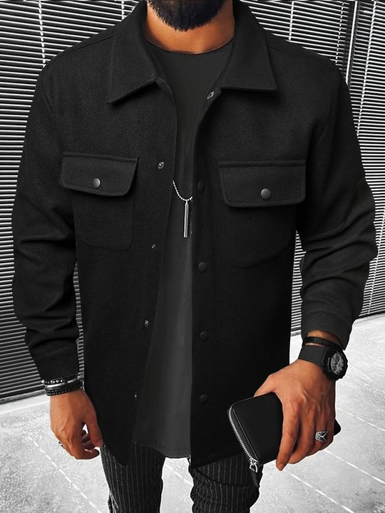 Men's jacket – Structured fit – Premium fabric – Classic collar – Chest pockets