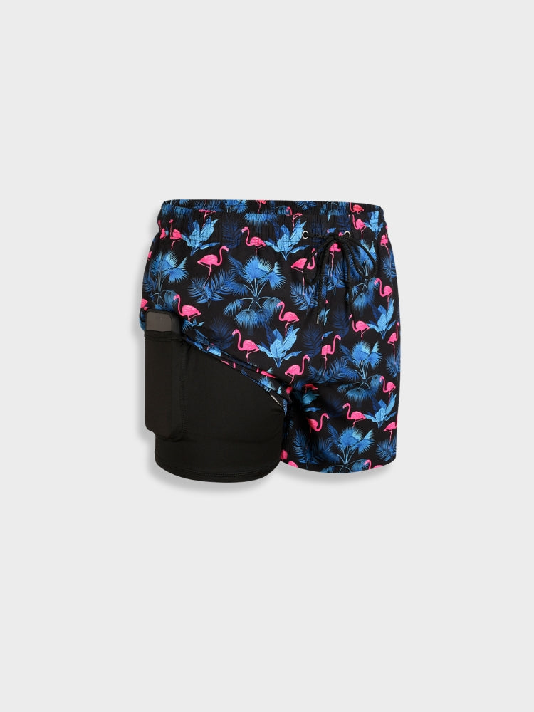 Men's swim shorts – Straight cut – Breathable quick-drying fabric – Adjustable waist