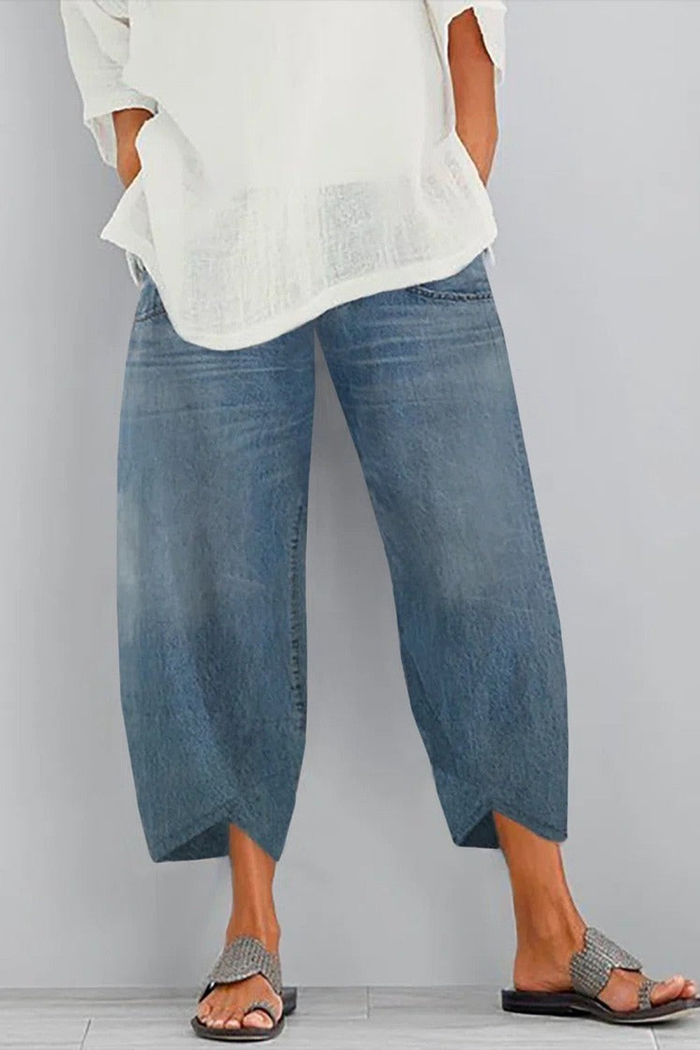 Women's wide jeans – Relaxed fit – Soft, durable denim