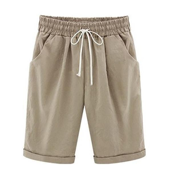 Short décontracté femme – Coupe ample – Tissu respirant – Taille élastique réglable