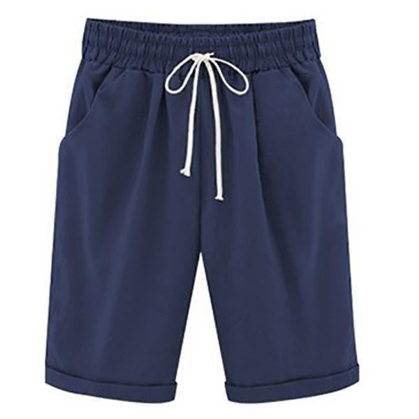 Short décontracté femme – Coupe ample – Tissu respirant – Taille élastique réglable