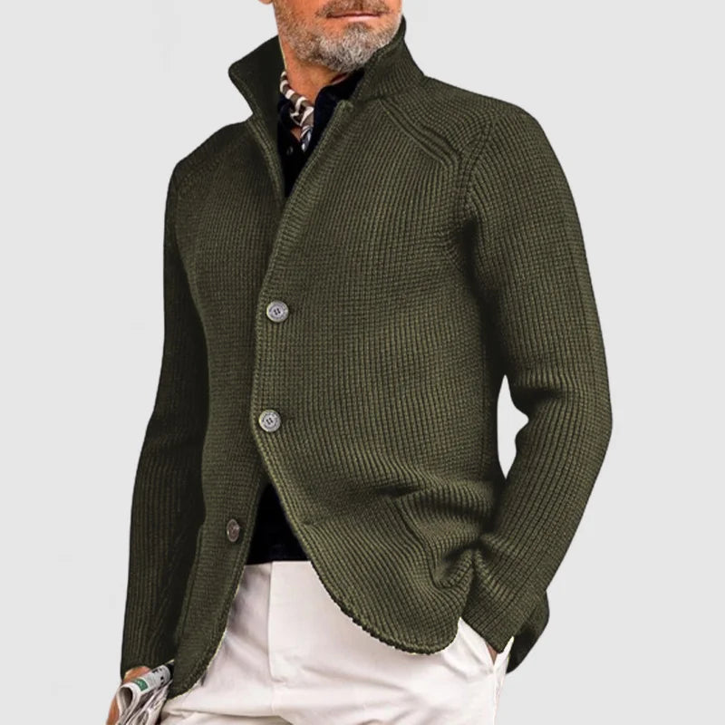 Men's Cardigan – Slim Fit – Textured Knit – Button-Up