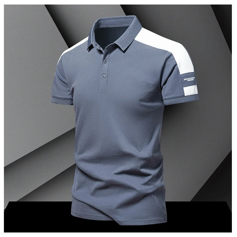 Men's polo – Slim fit – Short sleeves – Breathable fabric – Casual chic style