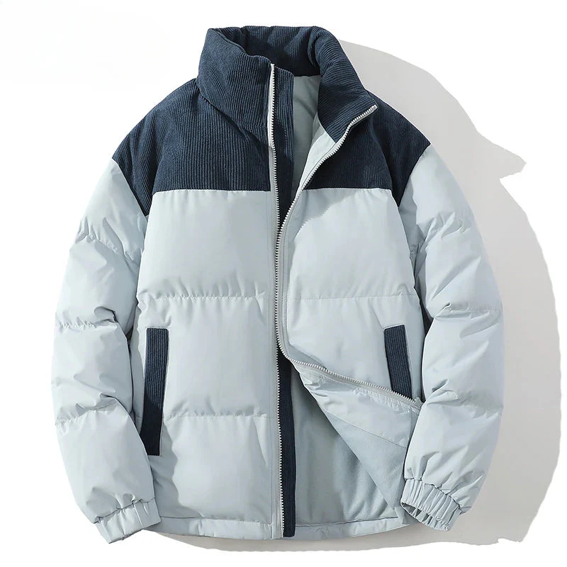 Men's Jacket - Synthetic Fabric - Relaxed fit - Stand collar - Long elasticated sleeves