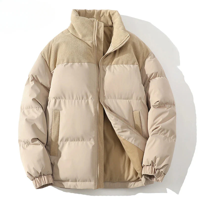 Men's Jacket - Synthetic Fabric - Relaxed fit - Stand collar - Long elasticated sleeves