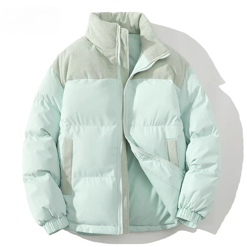 Men's Jacket - Synthetic Fabric - Relaxed fit - Stand collar - Long elasticated sleeves