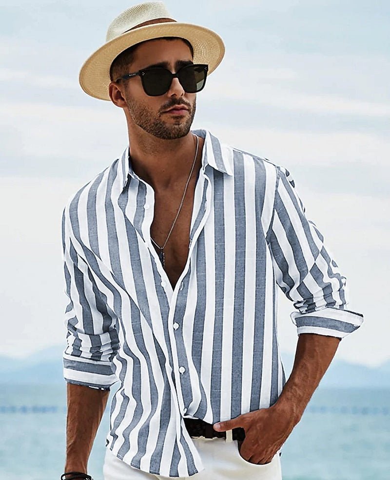 Men's shirt – Relaxed fit – Breathable fabric – Long sleeves – Buttoned style
