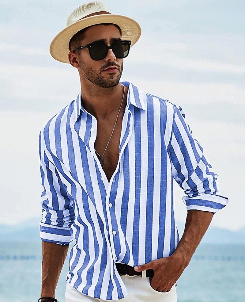 Men's shirt – Relaxed fit – Breathable fabric – Long sleeves – Buttoned style