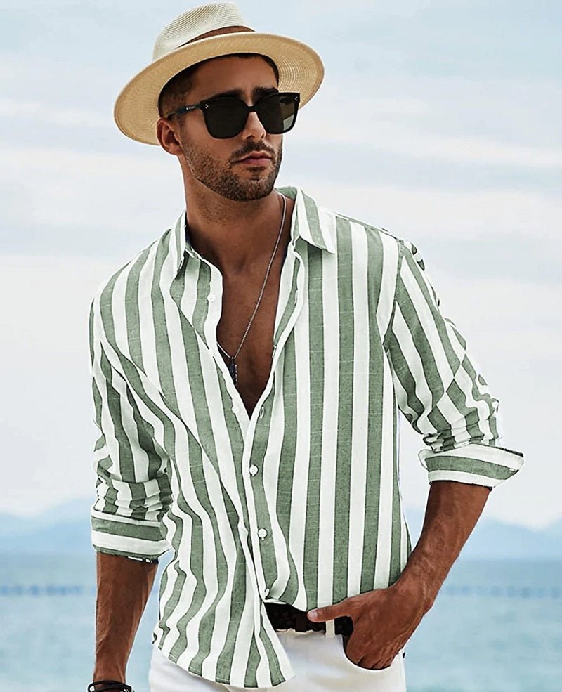 Men's shirt – Relaxed fit – Breathable fabric – Long sleeves – Buttoned style