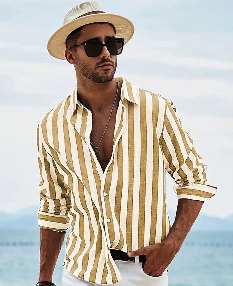 Men's shirt – Relaxed fit – Breathable fabric – Long sleeves – Buttoned style