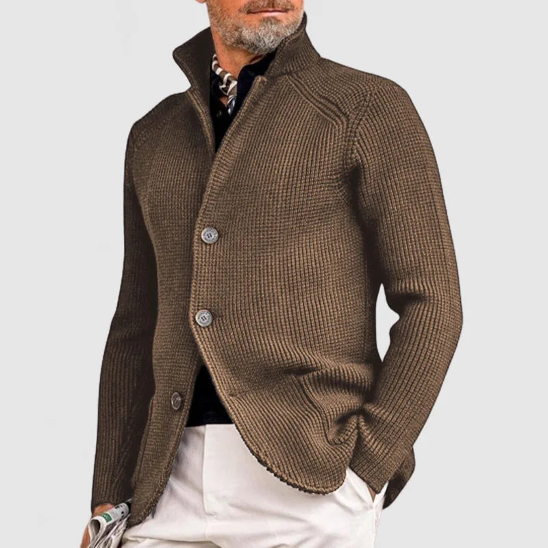 Men's Cardigan – Slim Fit – Textured Knit – Button-Up
