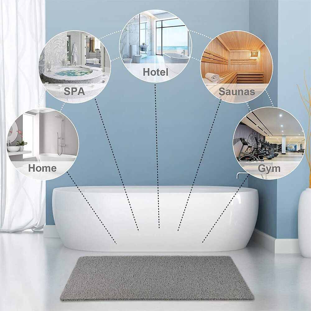 PVC Coil Permeable Non-Slip Shower Mat