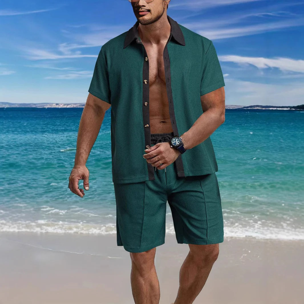 Men's shirt – Relaxed fit – Short sleeves – Buttoned style