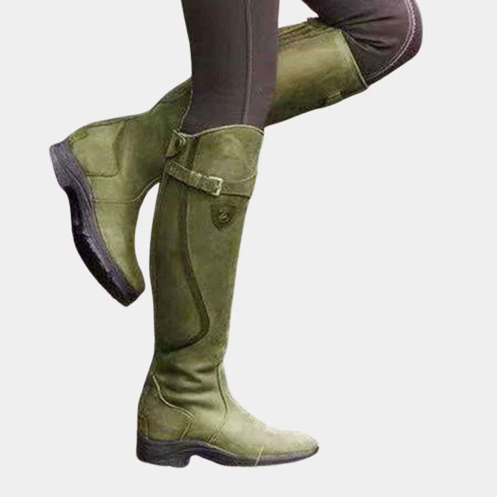 Bottes femme – Hautes genou – Coupe slim – Déperlantes – Bride décorative