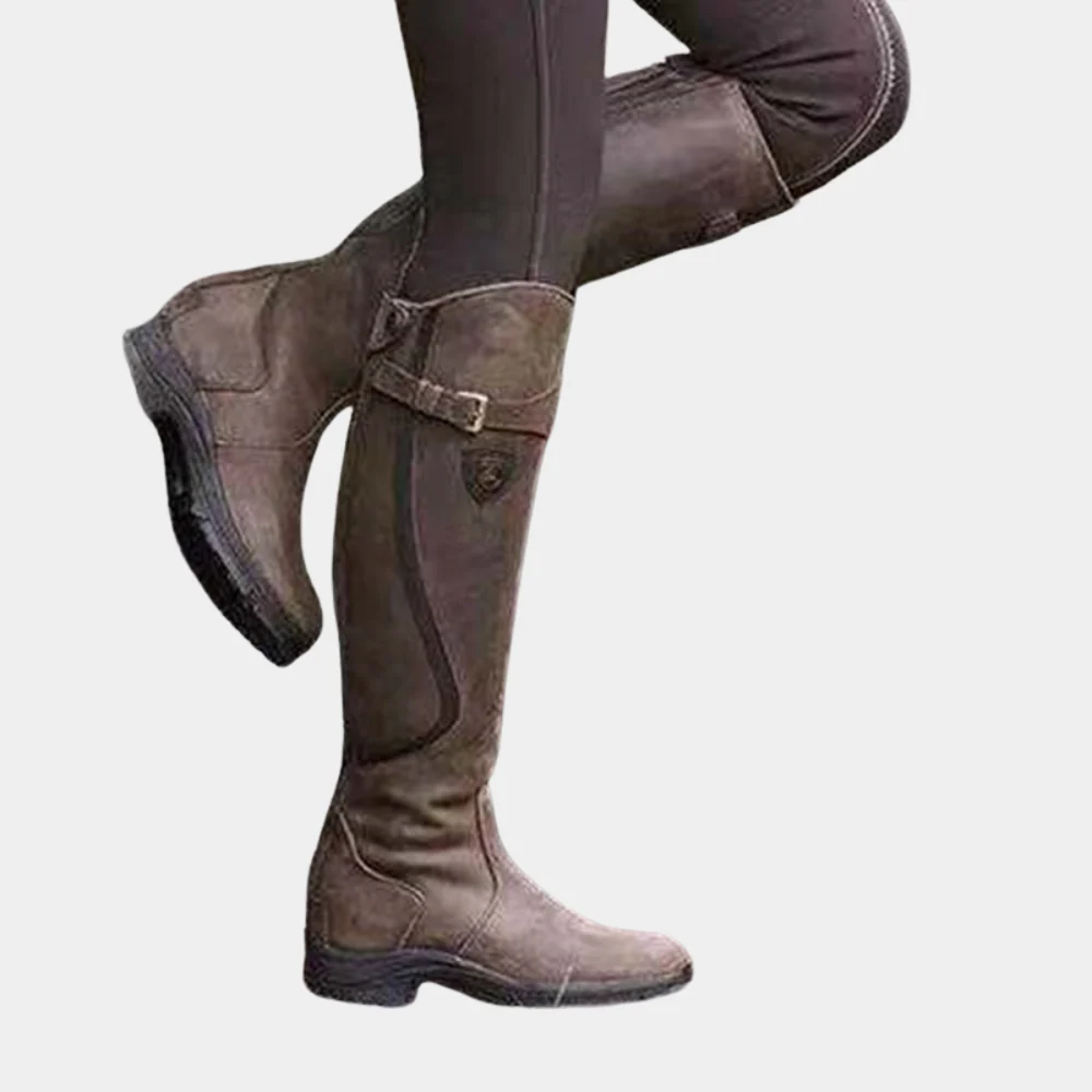 Bottes femme – Hautes genou – Coupe slim – Déperlantes – Bride décorative