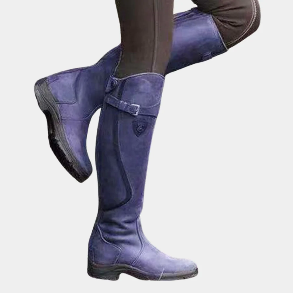 Bottes femme – Hautes genou – Coupe slim – Déperlantes – Bride décorative