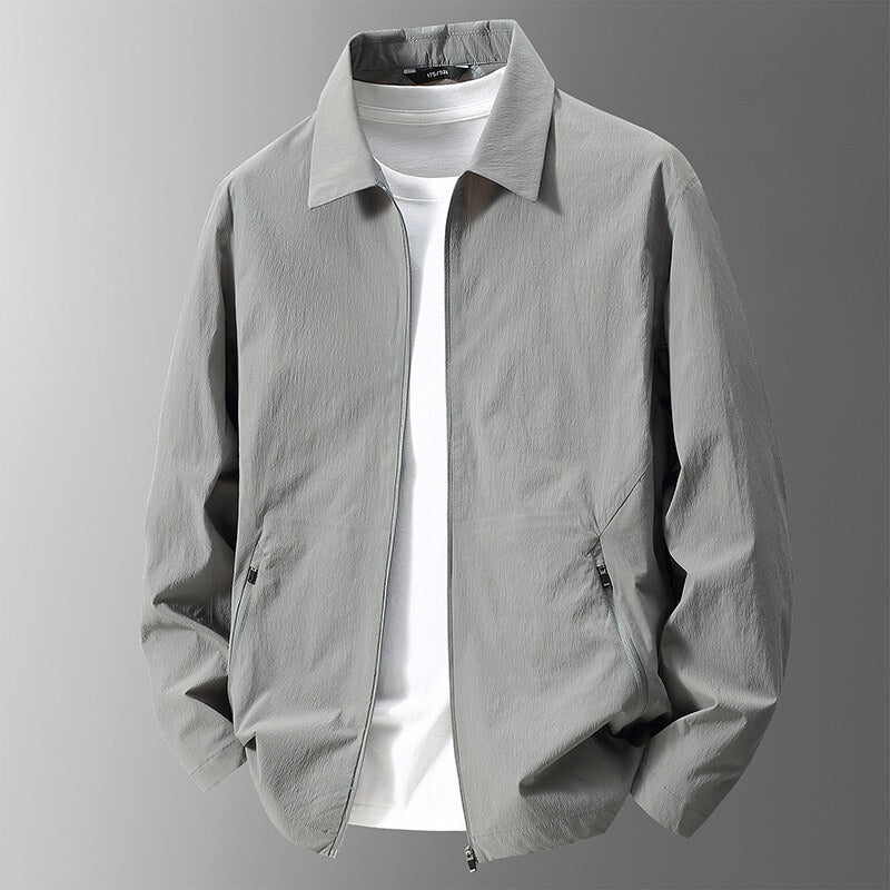 Men's casual jacket – relaxed fit – lightweight fabric – full-zip closure