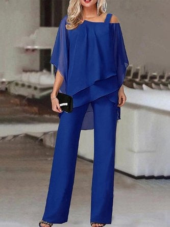 Women's Two-Piece Set – Off-Shoulder Top – Flowing Cut – Airy Fabric