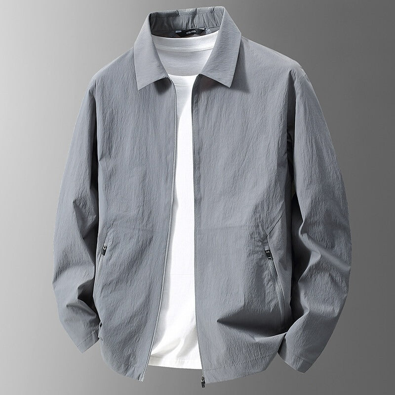 Men's casual jacket – relaxed fit – lightweight fabric – full-zip closure