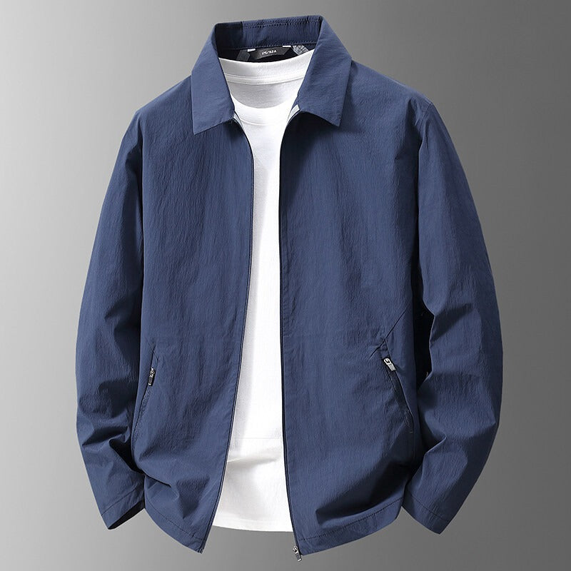 Men's casual jacket – relaxed fit – lightweight fabric – full-zip closure