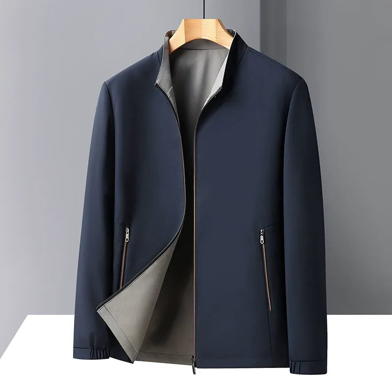 Men's reversible jacket – Straight cut – Stand-up collar – Lightweight and breathable