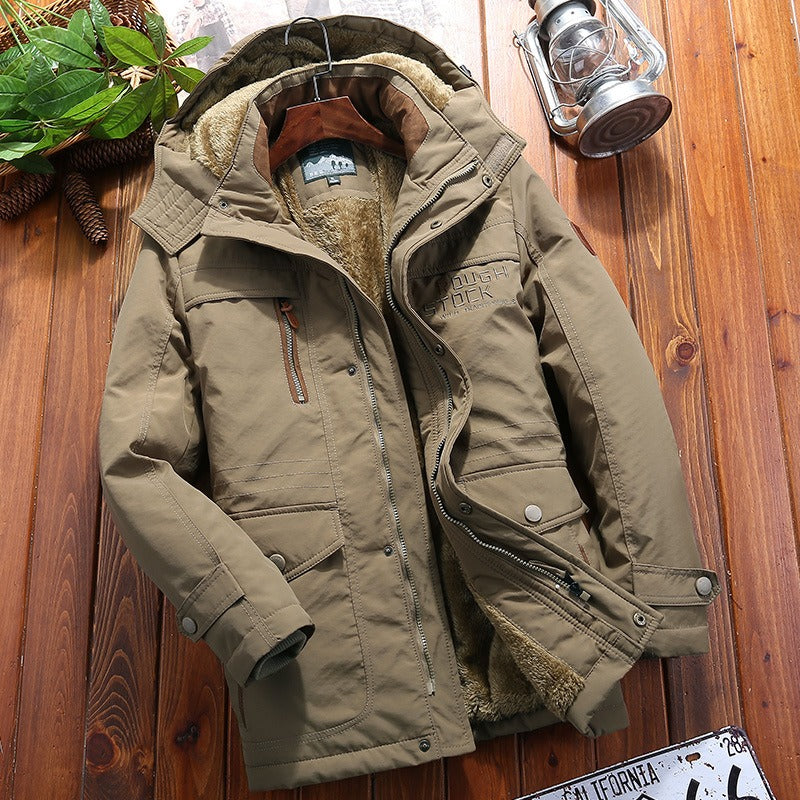 Veste matelassée homme – Coupe ample – Capuche doublée – Multiples poches pratiques