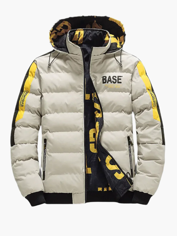 Men's Jacket - Woven Fabric - Stand Collar With Hood - Regular Fit - Quilted