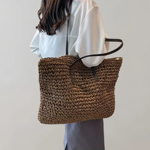 Women's tote bag – Large size – Natural fibers – Shoulder carry bohemian casual