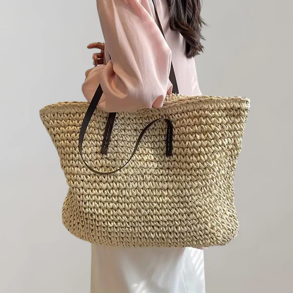 Women's tote bag – Large size – Natural fibers – Shoulder carry bohemian casual