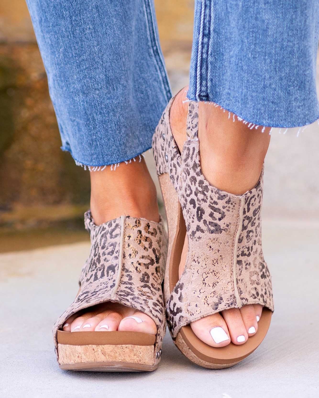 Sandals woman – Cork sole – Open toe – Ergonomic support – Cutout detail