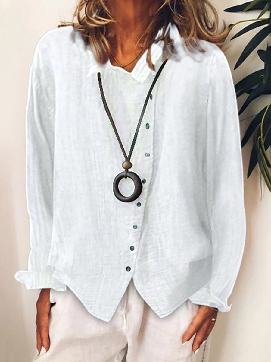 Chemise longue femme – Coupe décontractée – Fibres naturelles – Style casual élégant